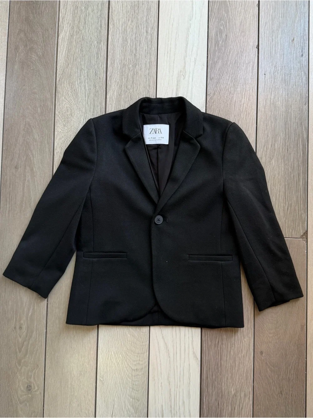 Zara kids' black comfort suit blazer